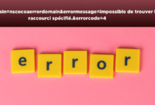 errordomain=nscocoaerrordomain&errormessage=impossible de trouver le raccourci spécifié.&errorcode=4